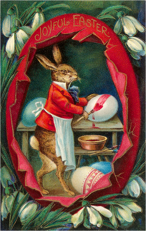 Vintage Egg with Rabbits inside 2024